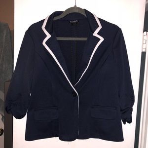 Navy Blue and white blazer